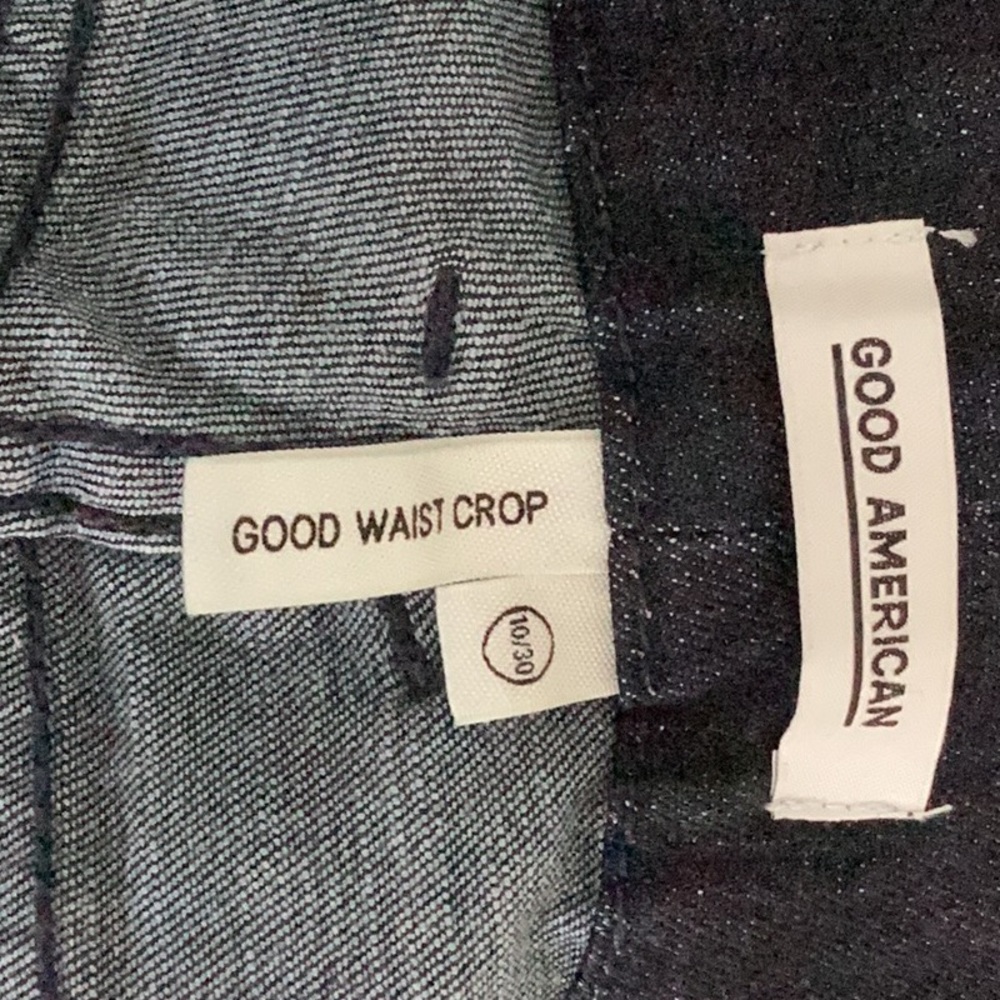 ♦️ GOOD AMERICAN Good Waist crop Sz 10 jeans ankle crop EUC - Picture 5 of 6